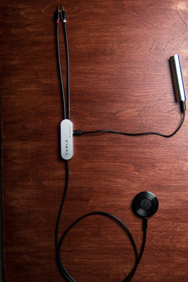 Burson cable with Chromecast and battery