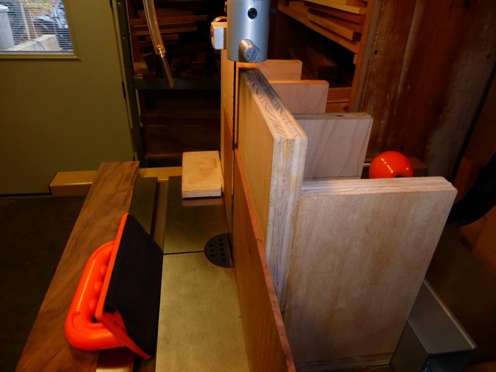 built veneer cutting fence