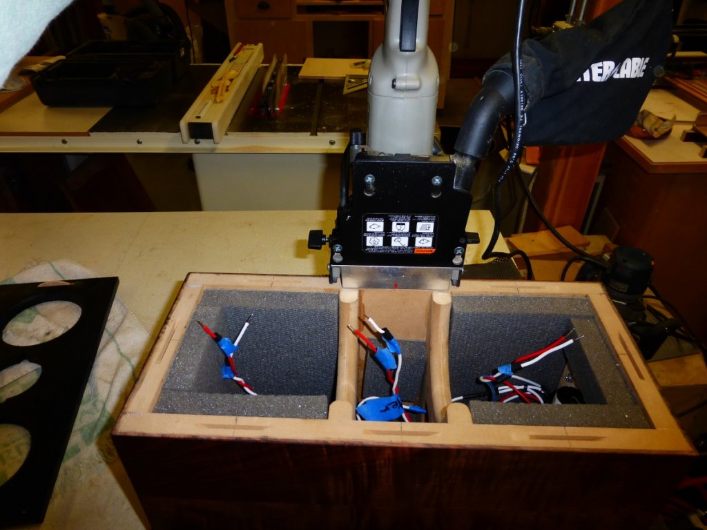 install crossovers & cut baffle biscuits