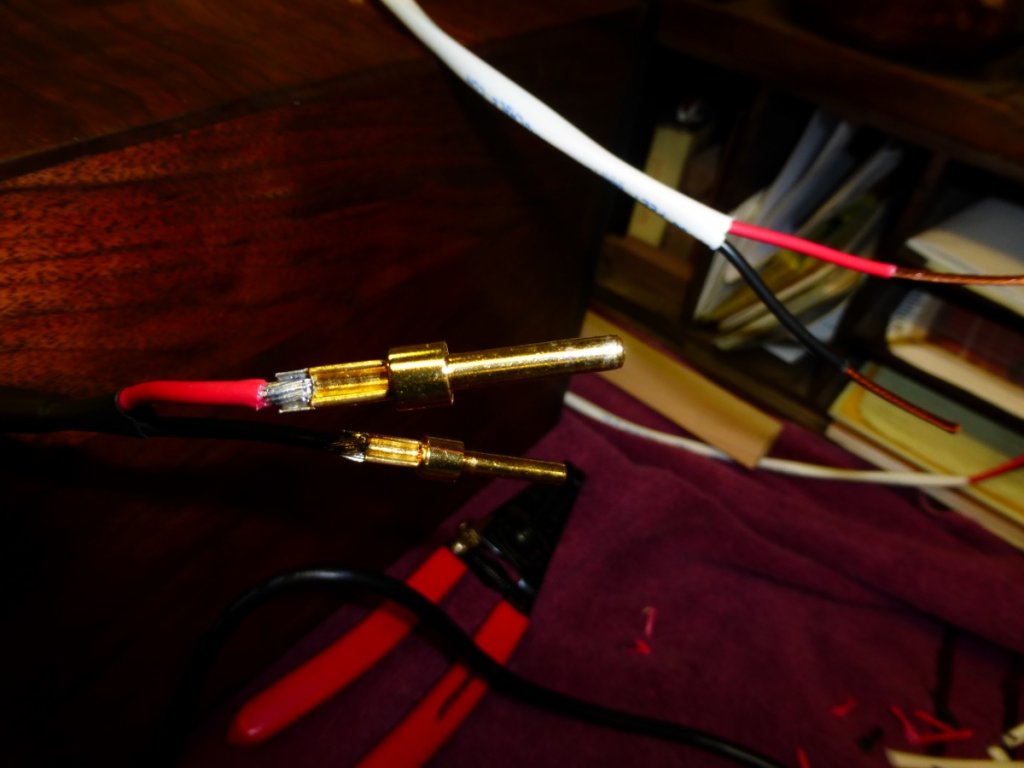 crimp and solder male tubes