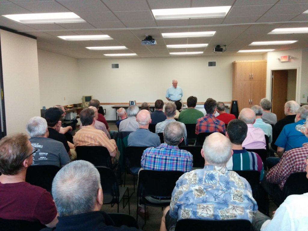 Attentive packed room.