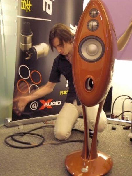 Aki Monobe, Acoustic Revive's bilingual engineer, preparing the groundwork