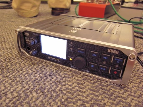 A Korg Mobile Recorder records/playbacks short tracks to compare the difference made by each tweak