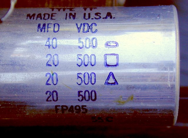 AVA "Ultimate Stereo 70" Donor Chassis Filter Capacitor - Notice the Voltage rating? This is simply asking for an EXPLOSIVE failure. We need more VOLTS!