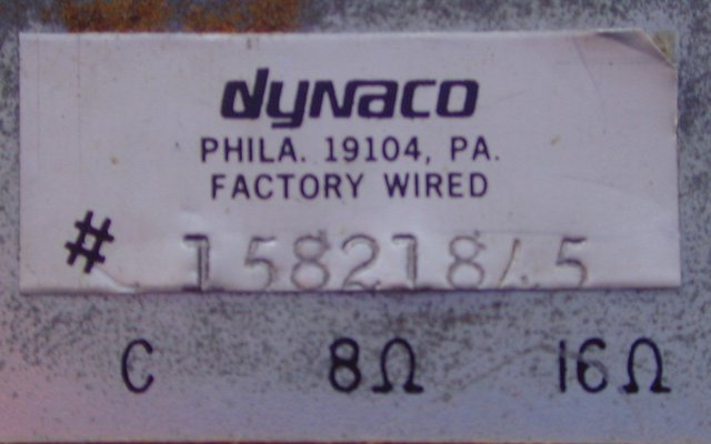 SCA-35 - Factory Wired Label - Here's the Serial Number Label indicating a factory-wired SCA-35. Too bad this one is in poor condition.