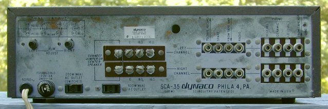 SCA-35 - Factory Wired - Rear Panel - Here is a picture of one of our "donor units." This is a factory-wired SCA-35, but its condition is abysmal. Rust, bent metal, corrosion = nothing good!