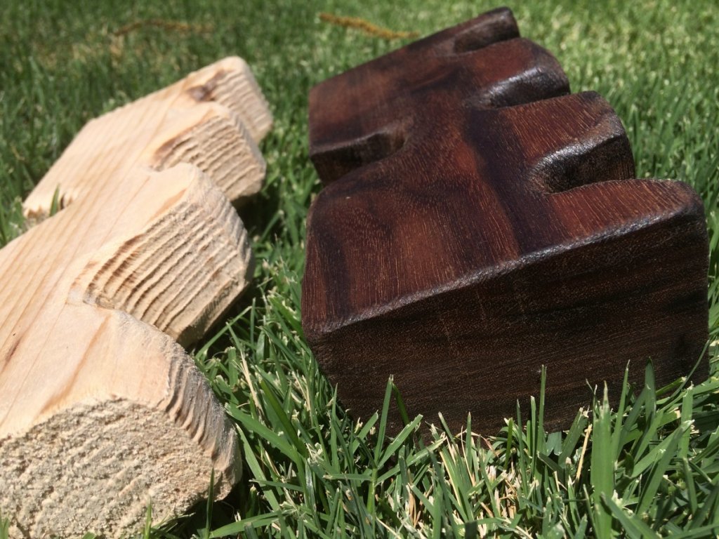 Made some crude cable lifters (pine), Then made some matching 3
