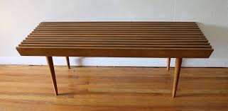 slatted bench