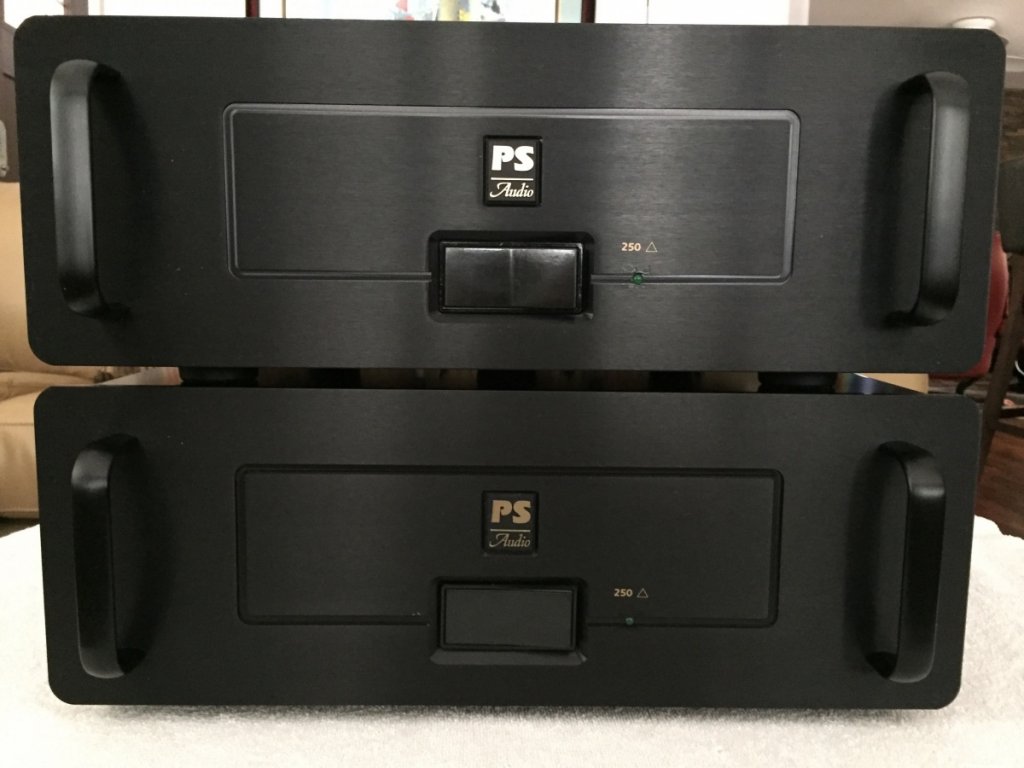 The PS Audio amps stacked for picture