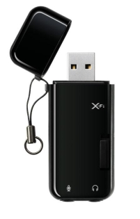 Creative X-Fi usb soundcard. - I had to have it!! plug and play, and quite nice sound!