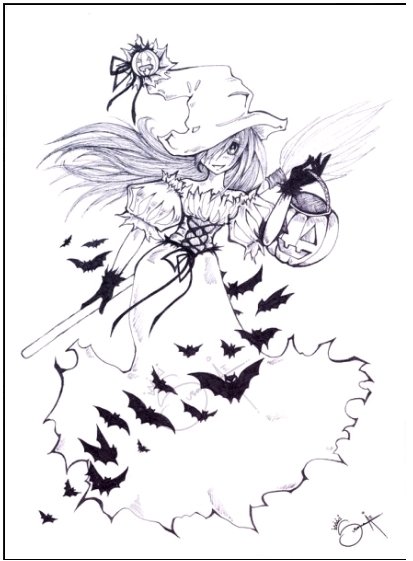 Halloween manga style