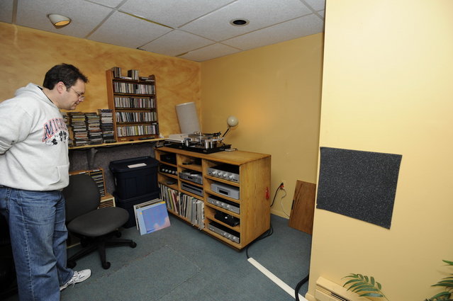 Emil checking out audio gears in the second room