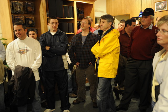 Audiophiles listening to Richard Vanderteen