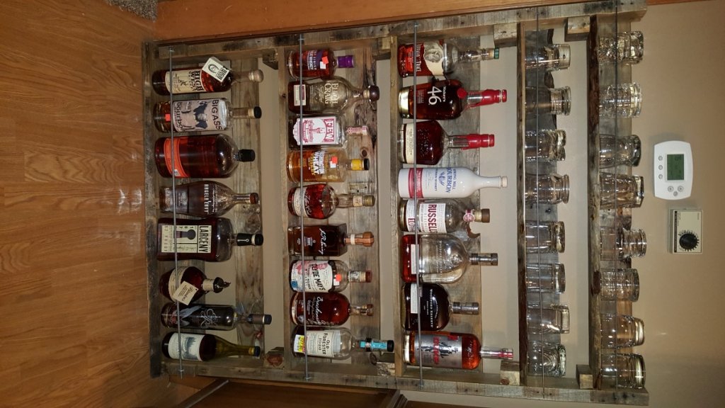 Bourbon rack from pallet wood