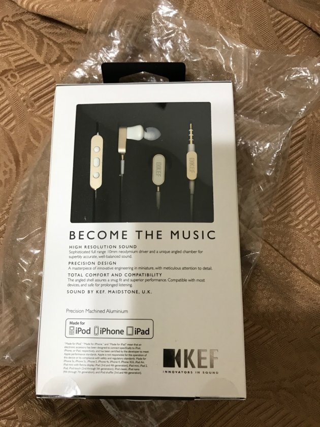 Kef M-100 In Ear Hi -Rez Headphones.