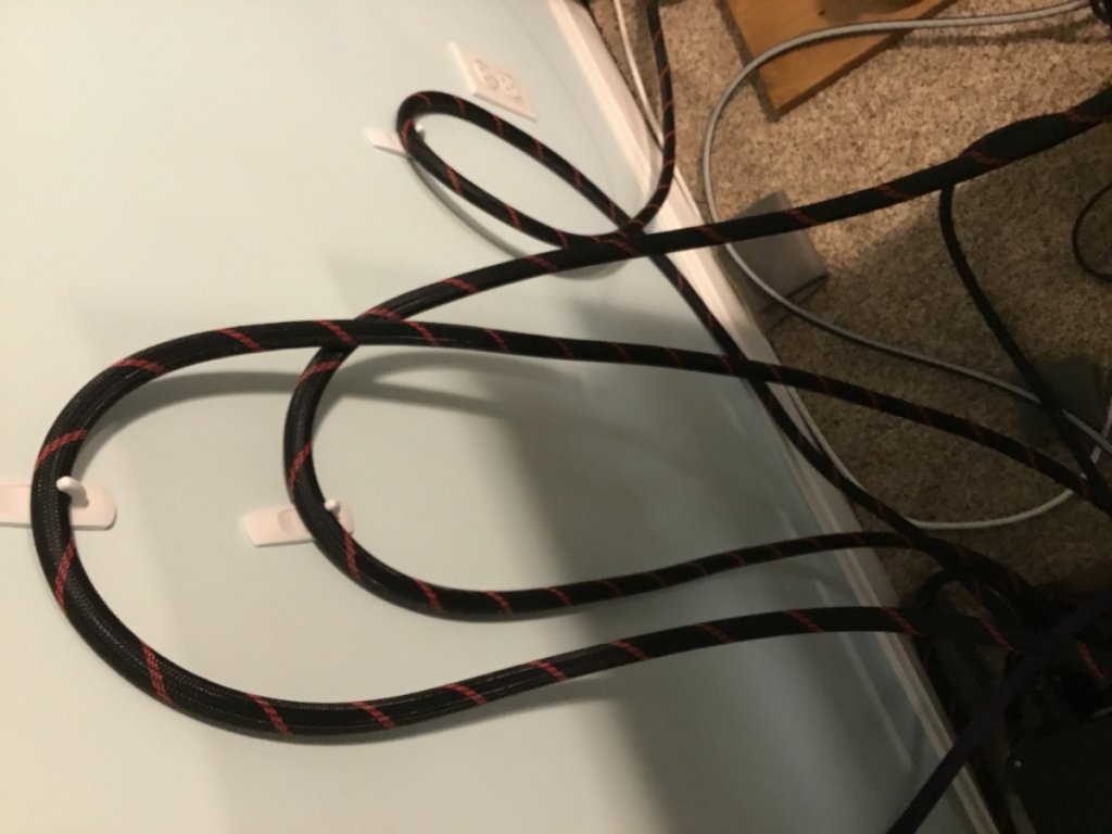 Custom 8ft powercords for the Powered Bass