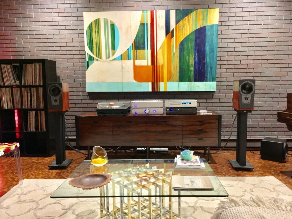 view from my sweet spot for music listening. The records on the left are about 1/2 of the collection, still unpacking the others. ;)