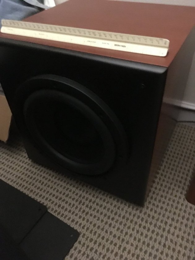 Close up of new subwoofer