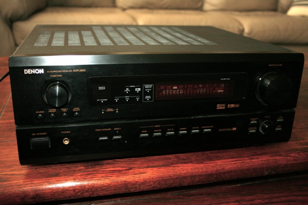 Denon AVR 2803 AV Receiver, 90 wpc, with remote and manual for $195 ($895 retail in 2004). Condition 8/10