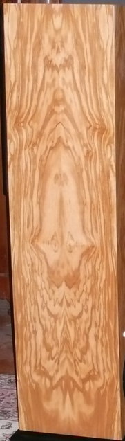Songtower Side - This is the side of one of my olivewood songtowers. Really nice grain and bookmatching. You can kinda see a face, too.