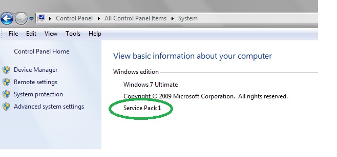 Windows 7 SP1