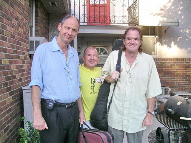 Me and Willie and Lobo in my backyard going to the gig!