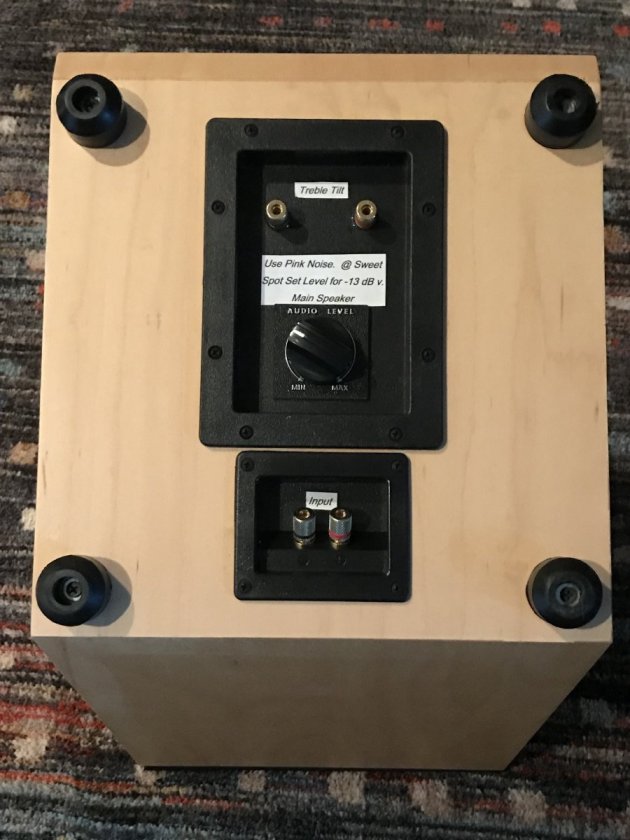 Space Generator underside Treble Tilt, Volume, Input