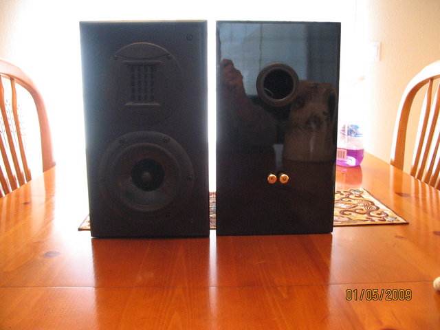 plop in the box speakers - front and back