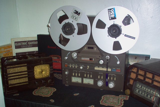 Reel to Reel - Tascam 32 for extended listening from my office. Vintage radios small part of my collection