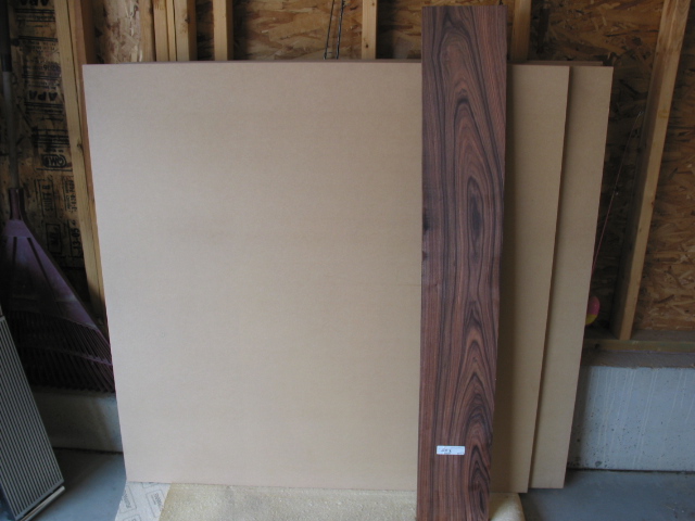 The raw wood before cutting and a picture of the Moradillo to be used for the baffle