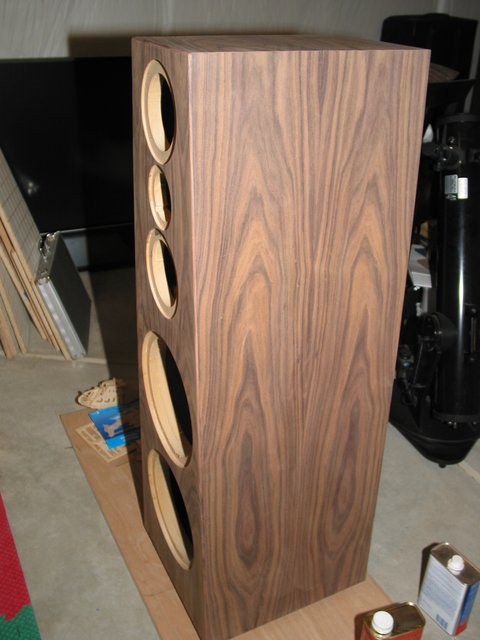 The sanded RC-5G before adding the topcoat. - These are pretopcoated and there is no finish on these shown. There are so many selections for topcoating. I chose to use Waterlox original sealer and finish (4 coats) followed by 3 coats of Waterlox original gloss finish (see next photo). I made a mistake and overdid it on the sealer. Apparently you can get the same results with 4 or 5 coats of strait gloss. In the future I'd probably do 1 coat of sealer and 4 coats of gloss, cutting out 2 of the coats. Actually, as nice as these came out in the future I'm getting a spray setup.