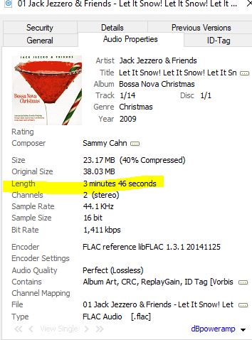 Successful dbpoweramp rip - Dec 2017
