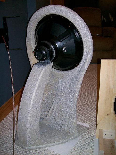 Fiberglass DIY baffle with 15" Hawthorne Audio Silver Iris Coaxial