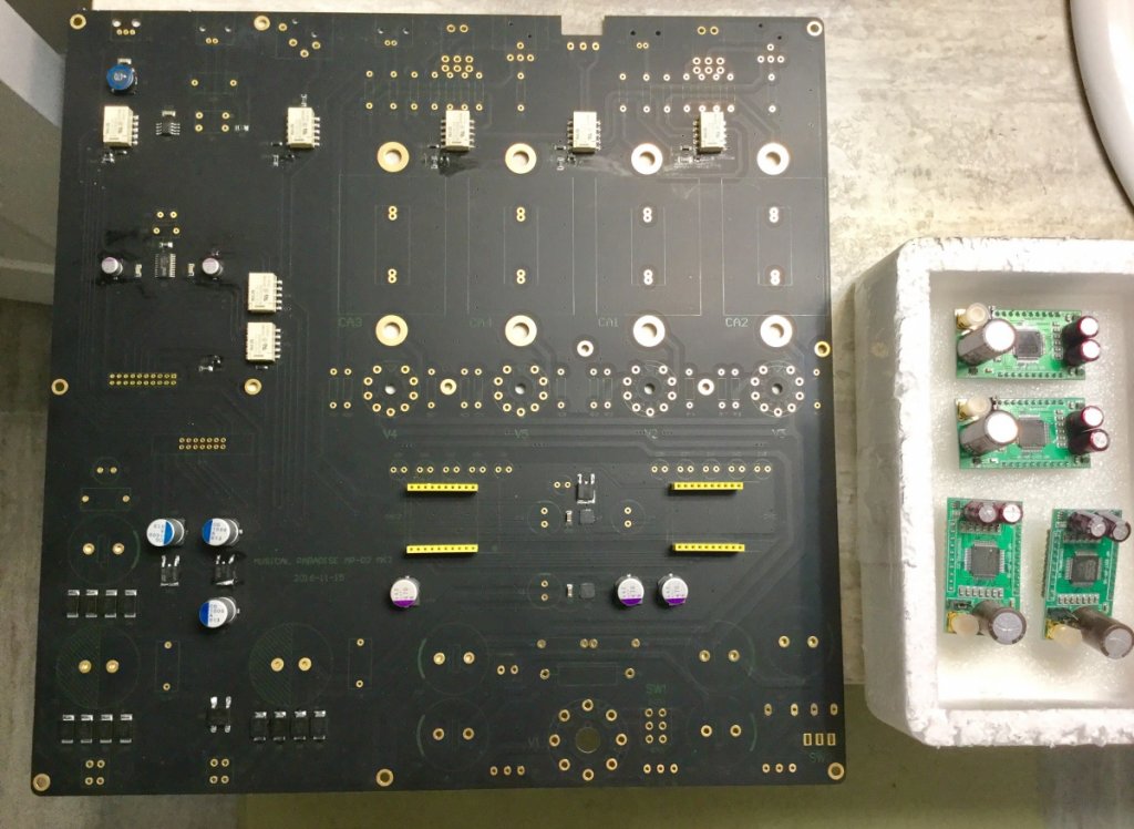 MP-D2 main board and ESS DAC modules