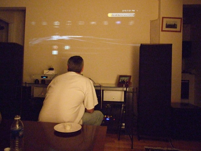 Dave setting up the visual