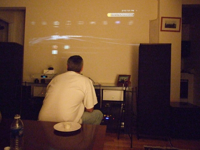 Dave setting up the visual