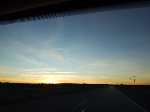 Sunset...leaving Las Vegas - Had to leave before the sun set. Didn't want to battle the Vampires.
