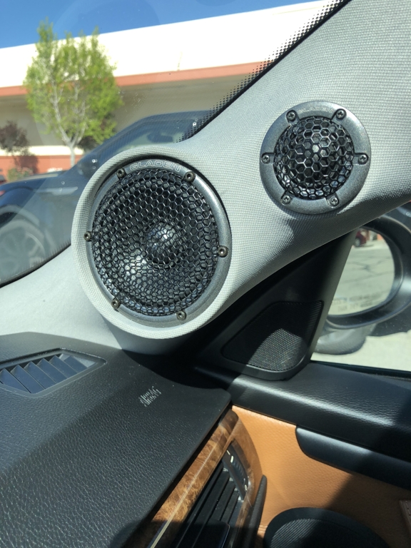 Gladen Aerospace 20 and 80 in A pillars with Gladen 201 8 inch woofers under the seat