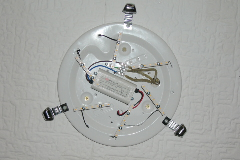 Lamp with shade removed showing components