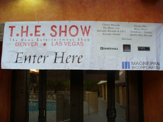 Banner at the Entrance of the Alexis Park Convention Center - Could the emblem for VMPS be any smaller?