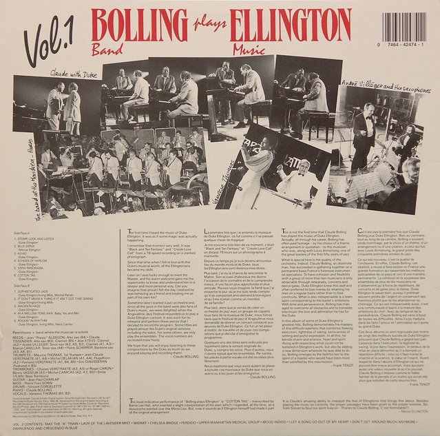 Bolling Plays Ellington (rear) - LP