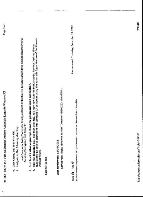 Remote Desktop Connection pg 2