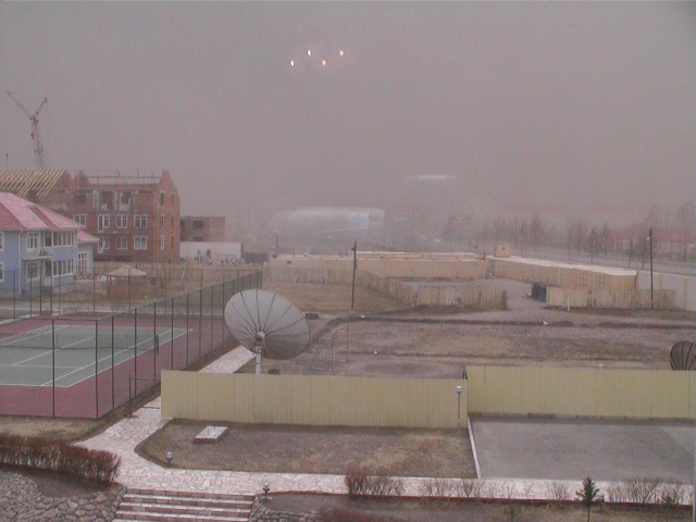 View from my living room...Dust Storm, in Mongolia