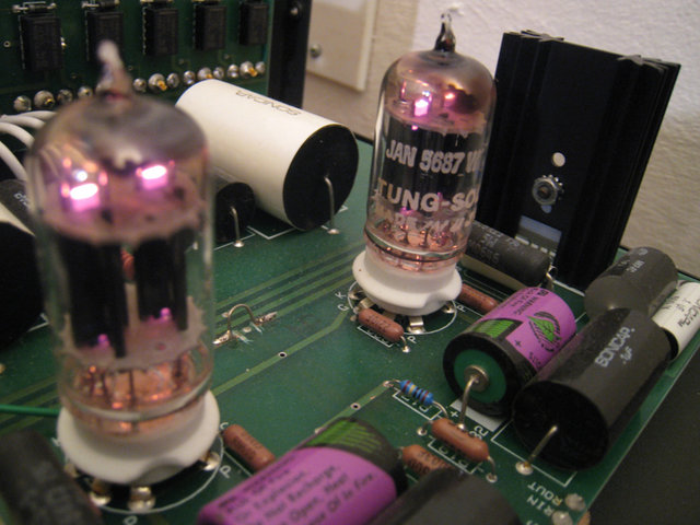5687 input tubes in SWL 9.0 preamp - Tung Sol