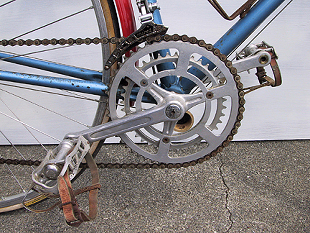 1974 Alex Singer, soon to undergo restoration. The Huret was the lightest front derailleur at that time.