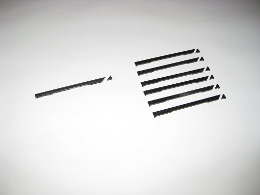 Esmeril Racing apex seals - RX-8 engine part.
Nice stuff. 
Safety and engine reliability is a must!
Basically, you NEED these seals, or eventually the engine is gonna fail!
And if you turbo charge, it will fail even sooner.
Why does not Mazda fix this in the first place? Weird!