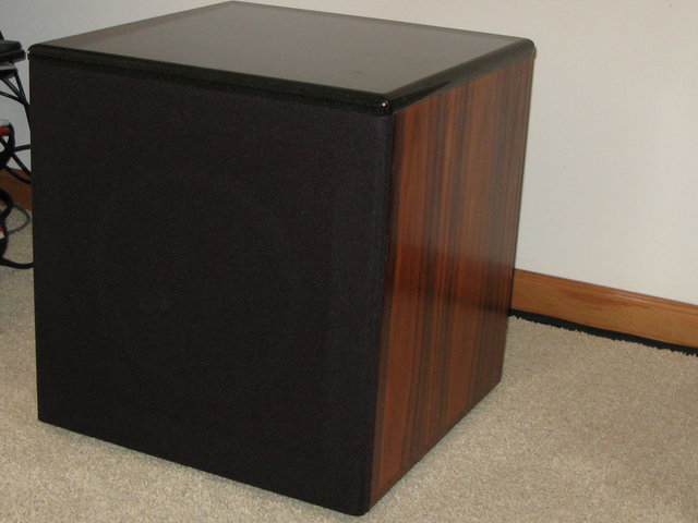 servo-sub - servo-sub in rosewood with black granite top--- 17" cube