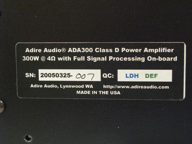 ADA300 plate amp