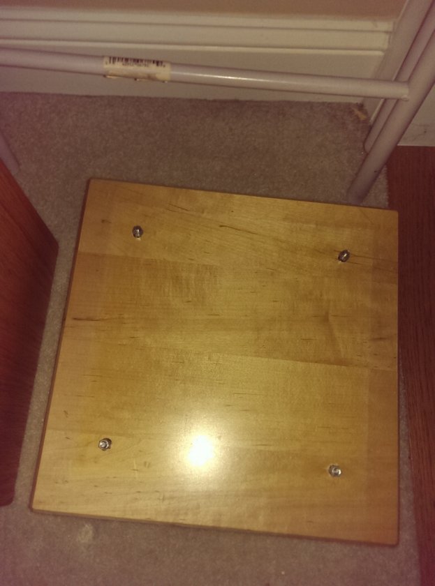 Speaker Removable Platform with Spikes--Solid Hardwood--would make GREAT amp stand!