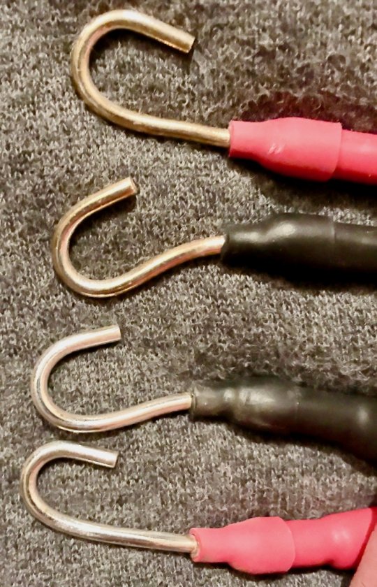 12 AWG solid silver wire hook connector